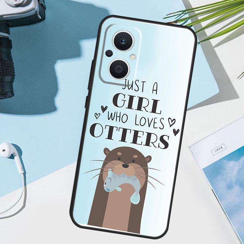 Cute Cartoon Otter Cover For OPPO Reno 8T 7 8 Lite 14F 13F 12F 11F 14 13 12 11 10 OPPO Find X8 X6 X5 X9 Pro Case