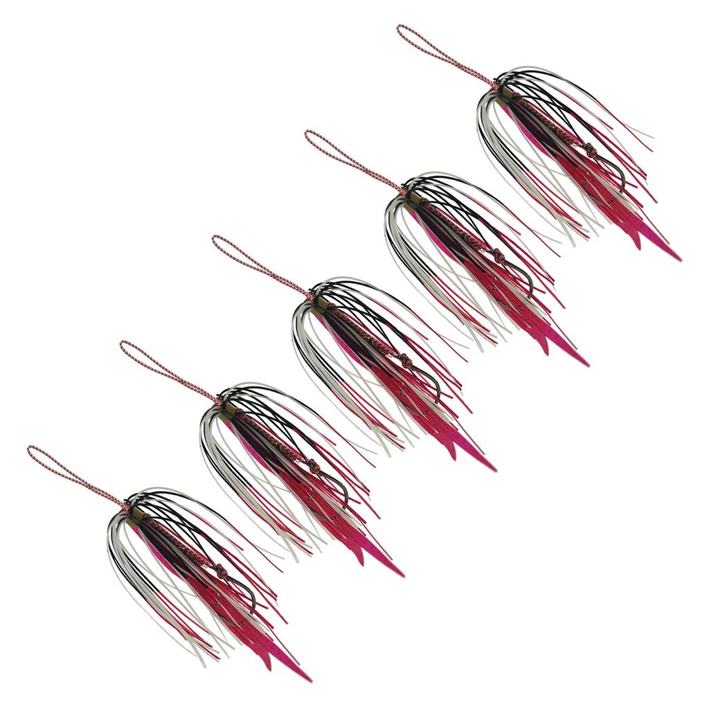 5 Stück Kohlenstoffstahl Doppel Jigging Assist Haken Salzwasser Angelhaken Ersatzhaken Vertikal Jig Köder Hakenset