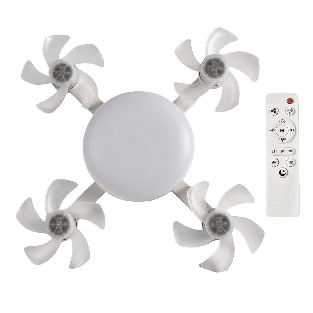 Drone Fan Light E27 Universal Dimming Fan with Remote Control for Home Living Room Bedroom Silent Ceiling Fan Light 50/60w