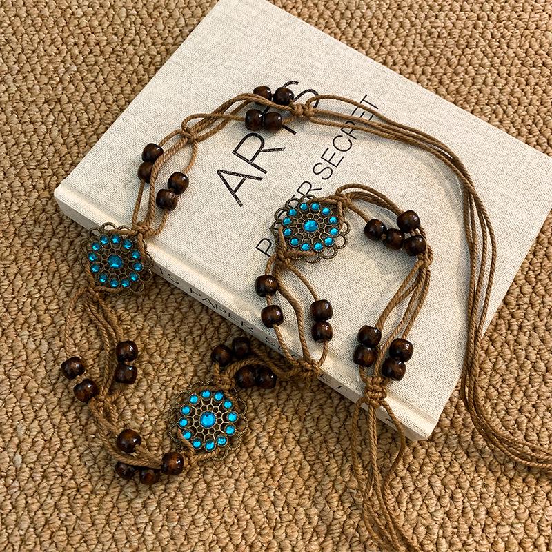 Bohemian Ethnic Waist Chain Belt for Women - Versatile Xinjiang Travel Outfit Accessory for Summer