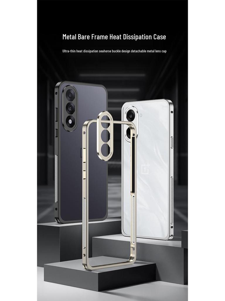 OnePlus Ace 5 Ultimate Metal Buckle Drop-proof Heat Dissipation Case with Lens Protection