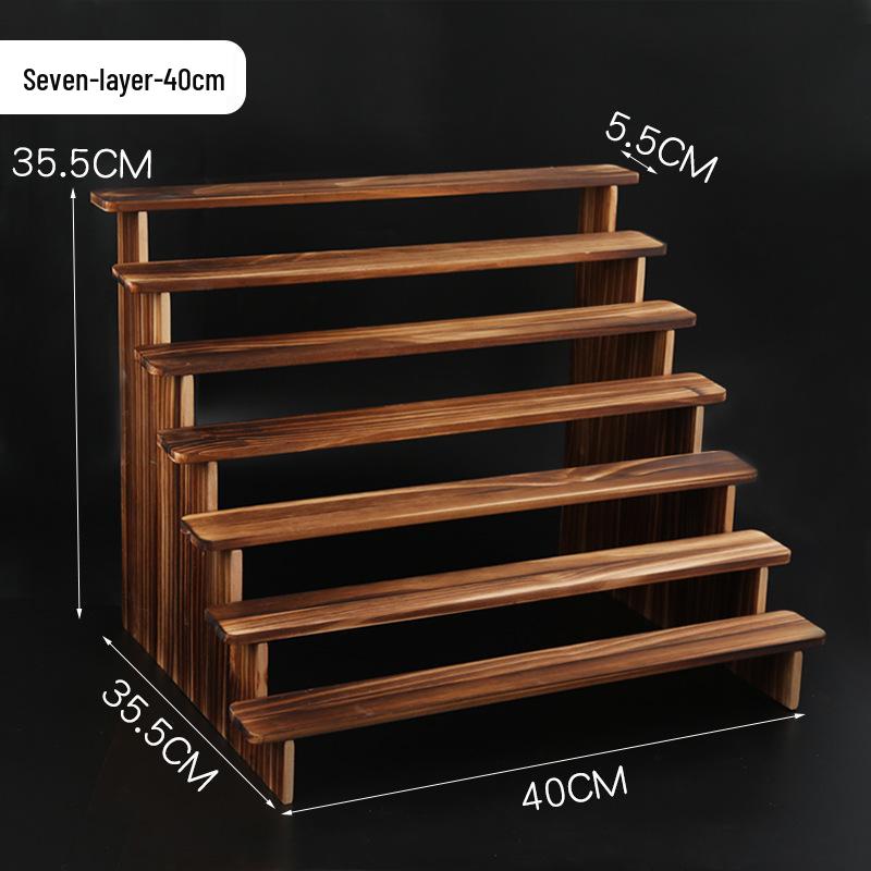 Solid Wood Display Rack for Action Figures, Collectibles, and Succulents