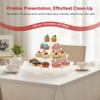 3-stöckige Acryl-Klar-Display-Ständer Halbkreis-Cupcake-Ständer für Desserts Veranstaltung Heimparty Geschäft Schaufenster Stufen