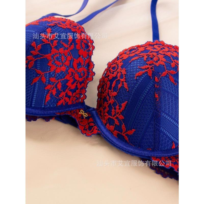 Sutien Push-Up cu Balene, Stil Francez, din Dantelă, pentru Femei