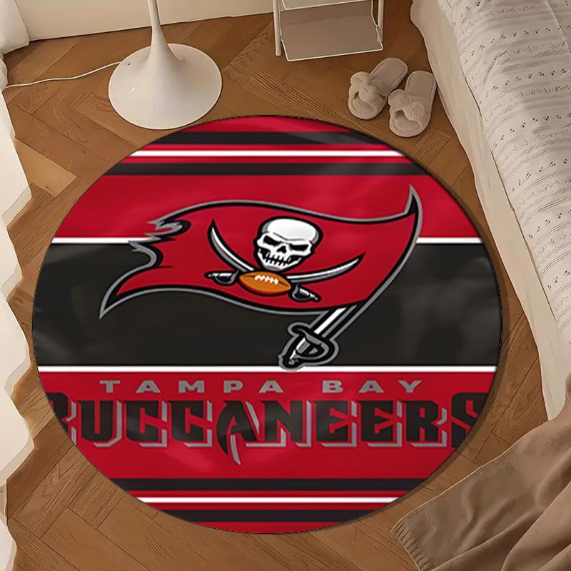 Tampa Bay Buccaneers Helmet Round Mat, Anti-slip Circle Carpet Chair Rug For livingroom,Bedroom, Doormat Home Decor Gift Christmas Gifts
