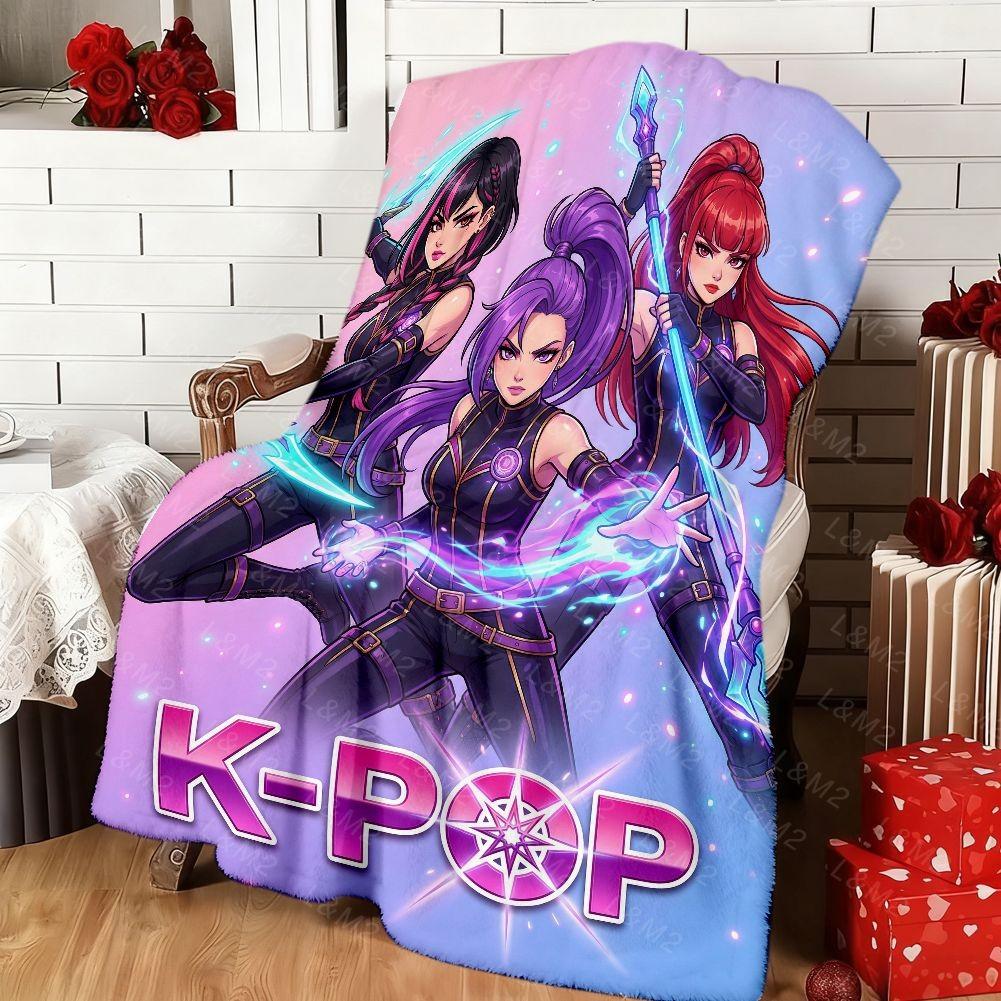 K-Pop merginų grupės margintas flanelinis pledas, minkštas šiltas užtiesalas sofai, lovai, sofos dekorui, modernus namų dekoras visiems sezonams,