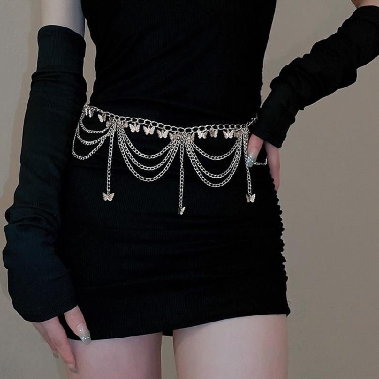 Fringed Waist Chain Decorative Belt for Trendsetters and Ladies Female Long Tassels Body Chain Party Clothing Accessory