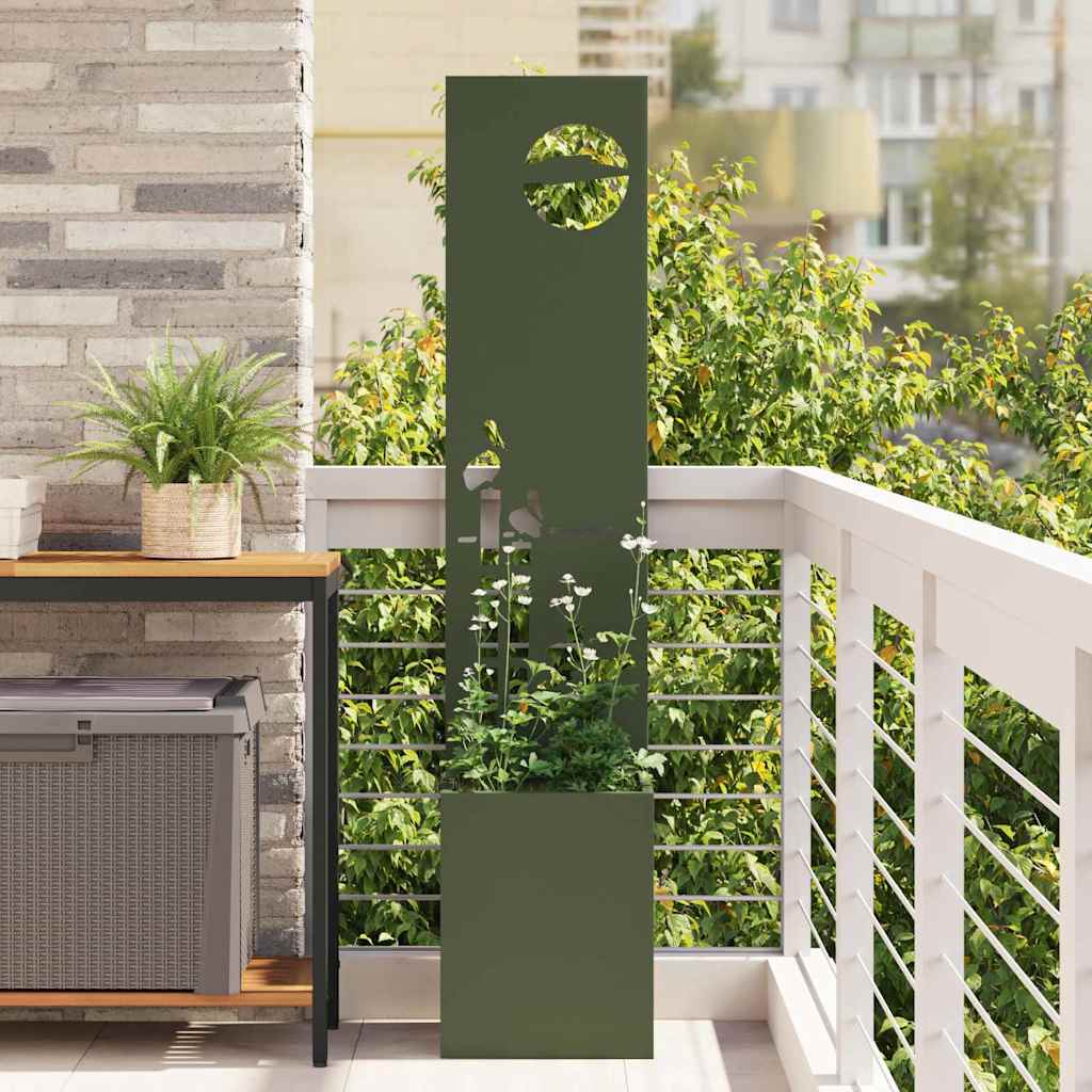 Garden Privacy Screen Canvas Olive Green 32 X 150 Cm