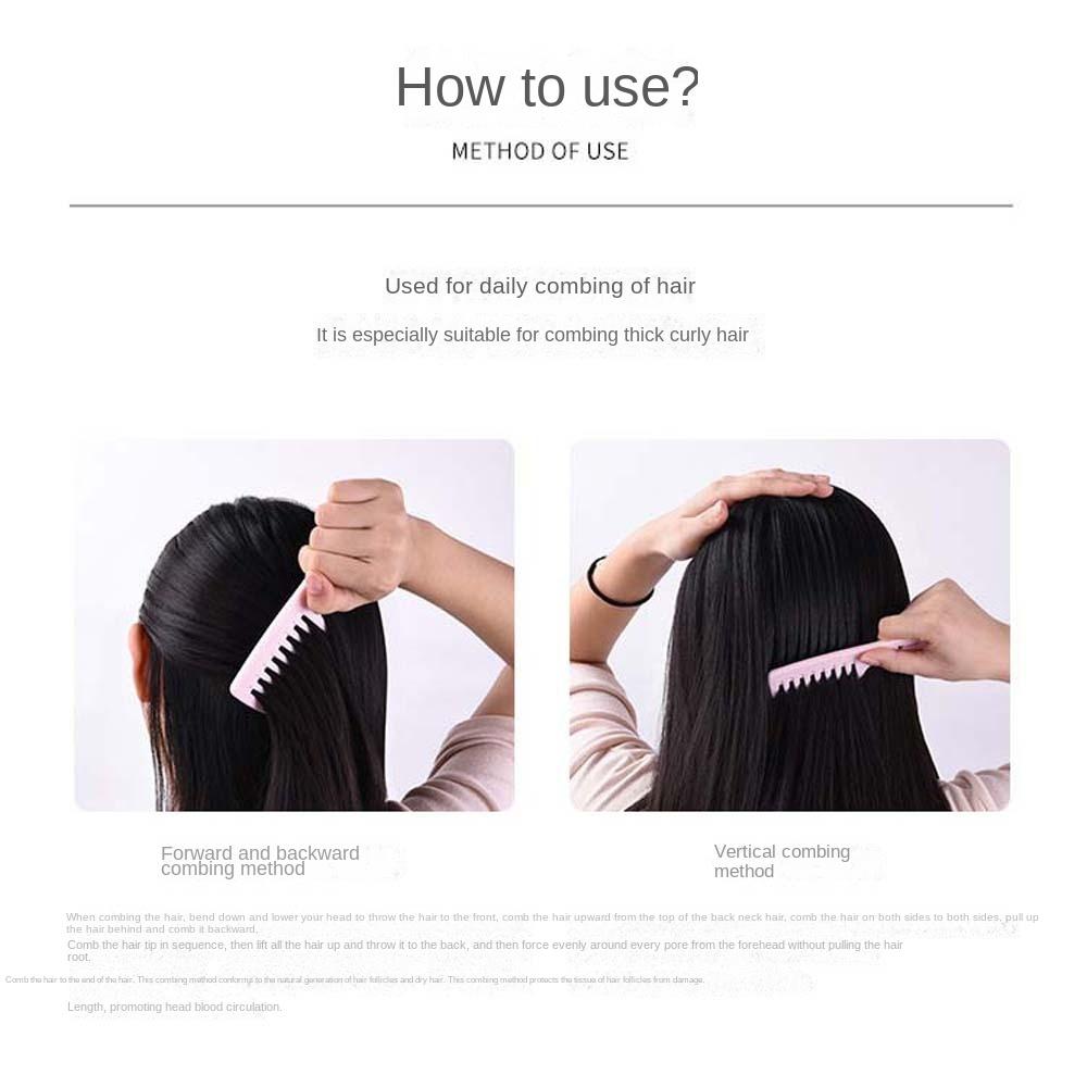 Hairdressing Pink Hair Brush Scalp Massage Fine Tooth Hair Combs Portable Wide Tooth Comb  Girls