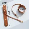 Vintage Pu Leather Glove Holder Strap With Clasp Leather Towel Holder For Handbag Glove Strap For Hat Outdoor Camping Women