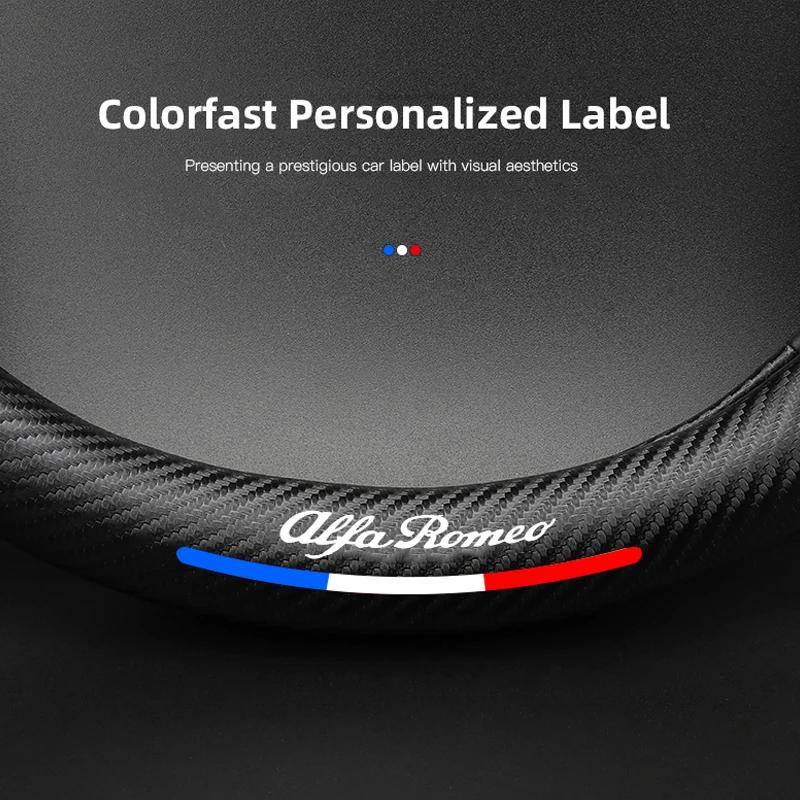 For Alfa Romeo ReQHub Caps Alfa Romeo Car Steering Wheel Cover Car Interior Accessories For 156 159 147 4C 8C 166 Giulia Giulietta Mito Stelvio Sp