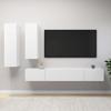 Exclusive House - 4 Pcs TV Stand Set White Engineered Wood