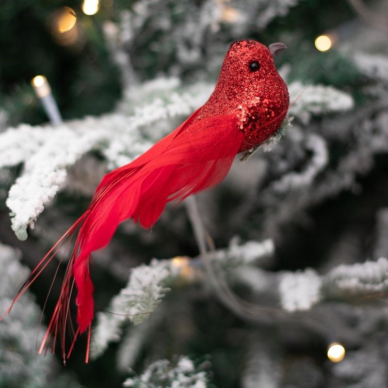 1Pcs Glitter Artificial Birds Artificial Foam Feather Mini Birds Models Diy Craft Home Garden Wedding Lawn Ornament Decoration A4