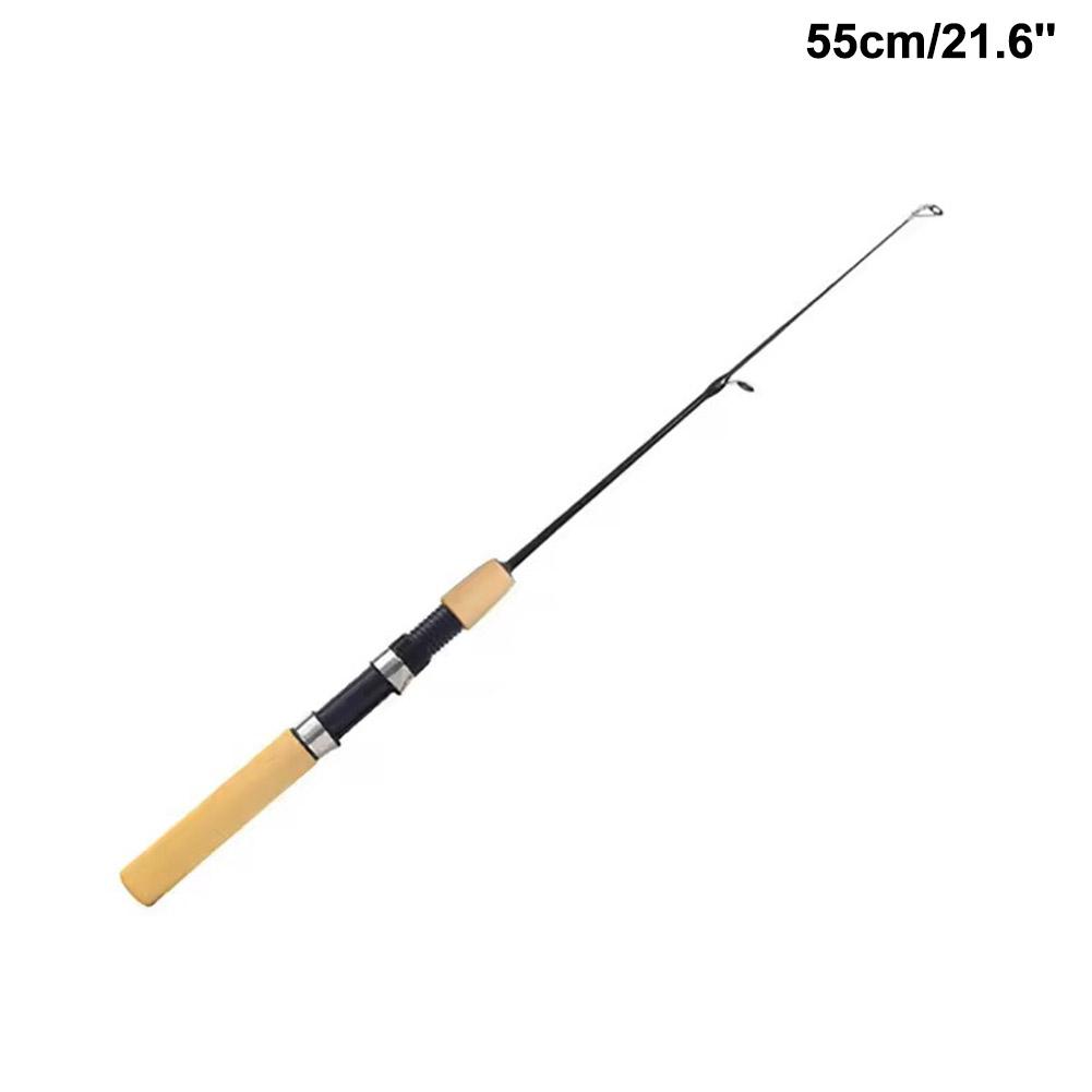 55/65/75cm Ice Fishing Rod Portable Shrimp Fishing Pole LightWeight River Comfortable Grip Carp Tackle Pesca Fishing Equipment