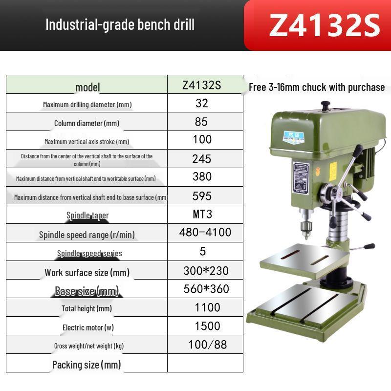 Industrial 220V/380V Heavy Duty Precision Bench Drill & Tap Machine