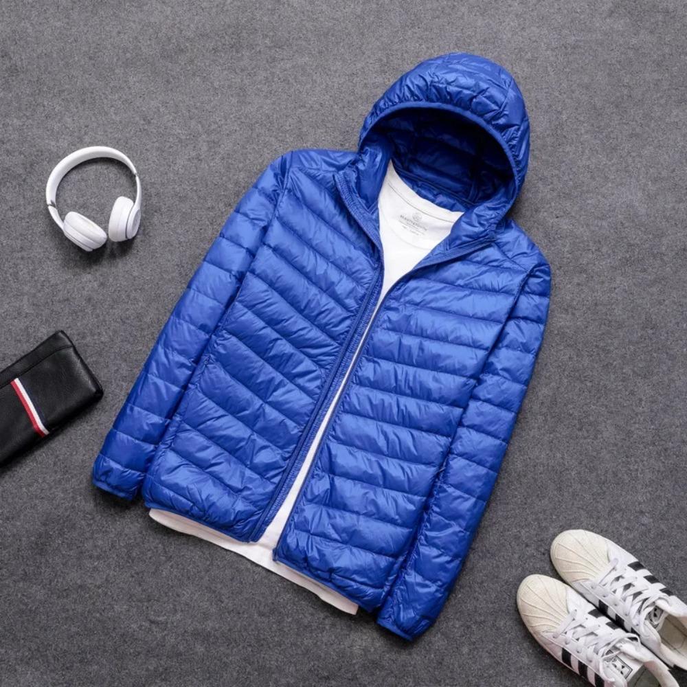 Down Jacket Men Ultra Lightweight Packable Water and Wind-Resistant Breathable Coat Big Size Hoodies Jackets