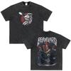 Japanese Anime Chainsaw Man Kobeni Metal Denji Tshirt Vintage Washed Manga Graphic T Shirts Unisex Couples Short Sleeve T Shirt
