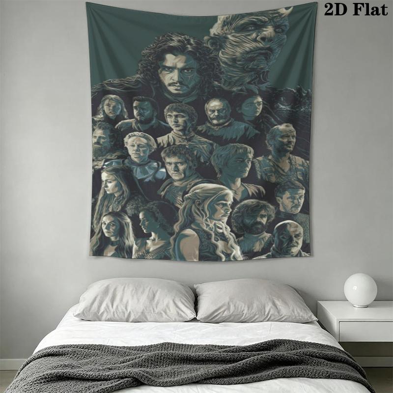 Game of Thrones Wall Tapestry Aesthetic Wall Hanging Printed Fabric Blanket Decorative Tapestries for Bedroom Living Room Home Decor
