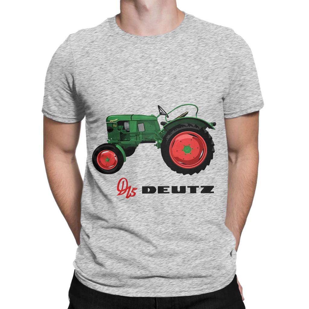 Vintage Traktor D15 Deutz Illustration Neuheit 100% Baumwolle T-Shirt Deutz Fahr Oberteile Tees Für Unisex