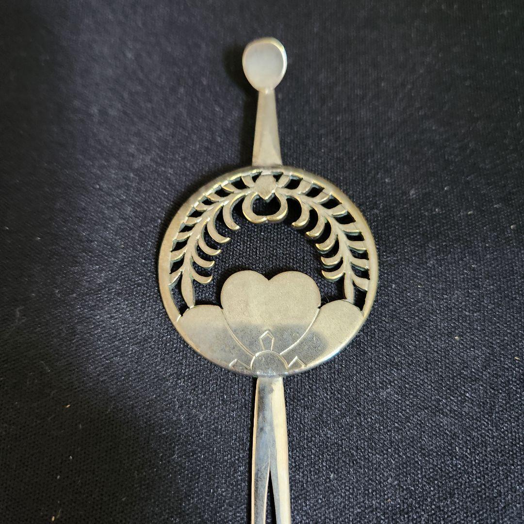 Used Flat hairpin hairpin openwork silver color