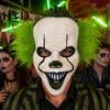 Maschera Cosplay Traspirante Halloween Capelli Corti Maschera da Clown, Joker Spaventoso Faccia Intera Inquietante per Maschera Festa Costume Oggetti di Scena Horror