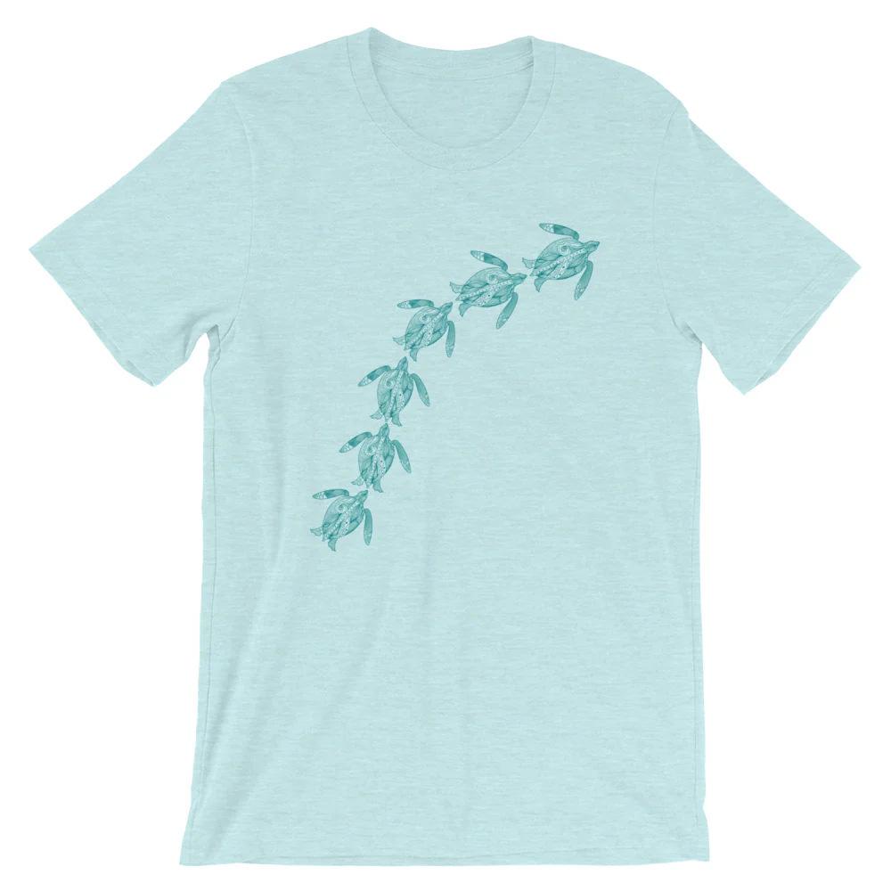 2025 Sea Turtle Ocean Crusher T-Shirt - Beach Sunshine 100% Cotton Tee