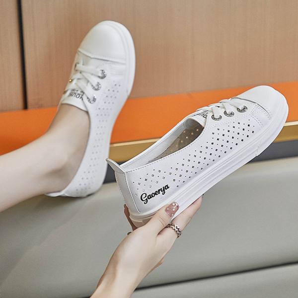 Summer Hollow Breathable Student Board Shoes for Casual Height Increase