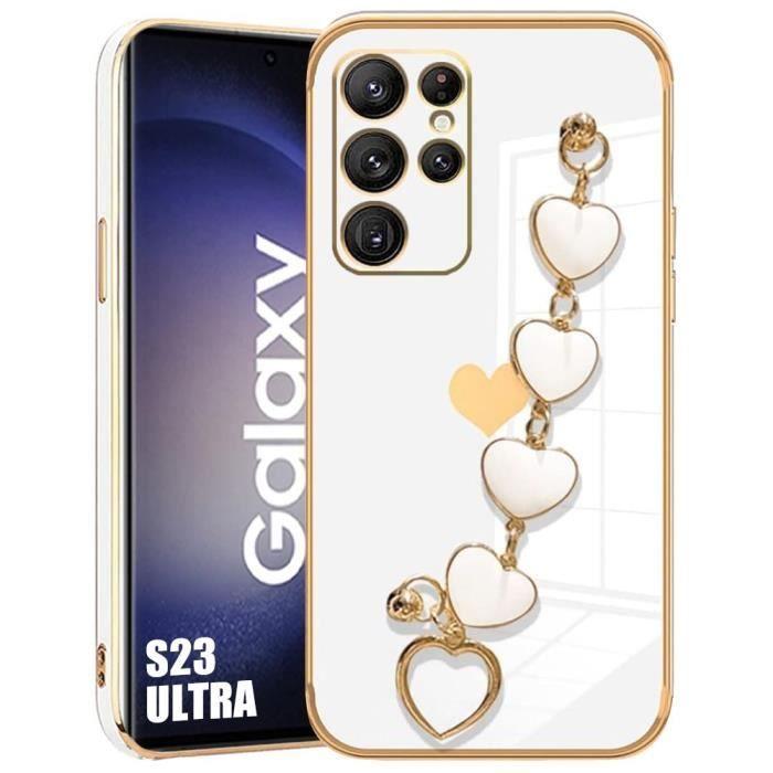 Coque de protection - Samsung - Galaxy S23 Ultra - Ultra Slim - Blanc - Bracelet au dos