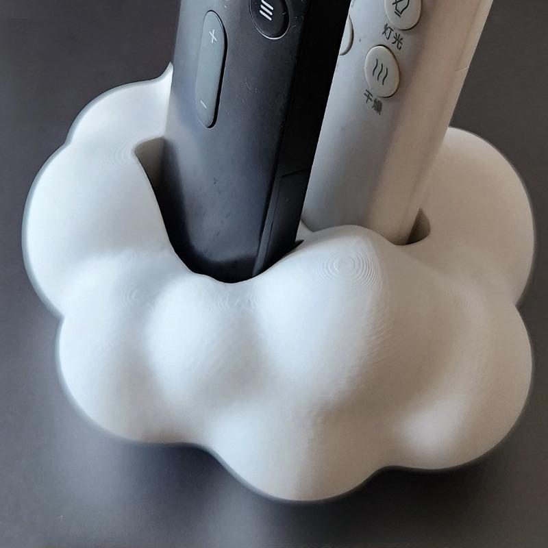 Cute 3D Cloud-Shaped Remote Control Holder - Desktop Home Storage Organizer Stand for TV/Air Conditioner Remotes, Phones Gadgets