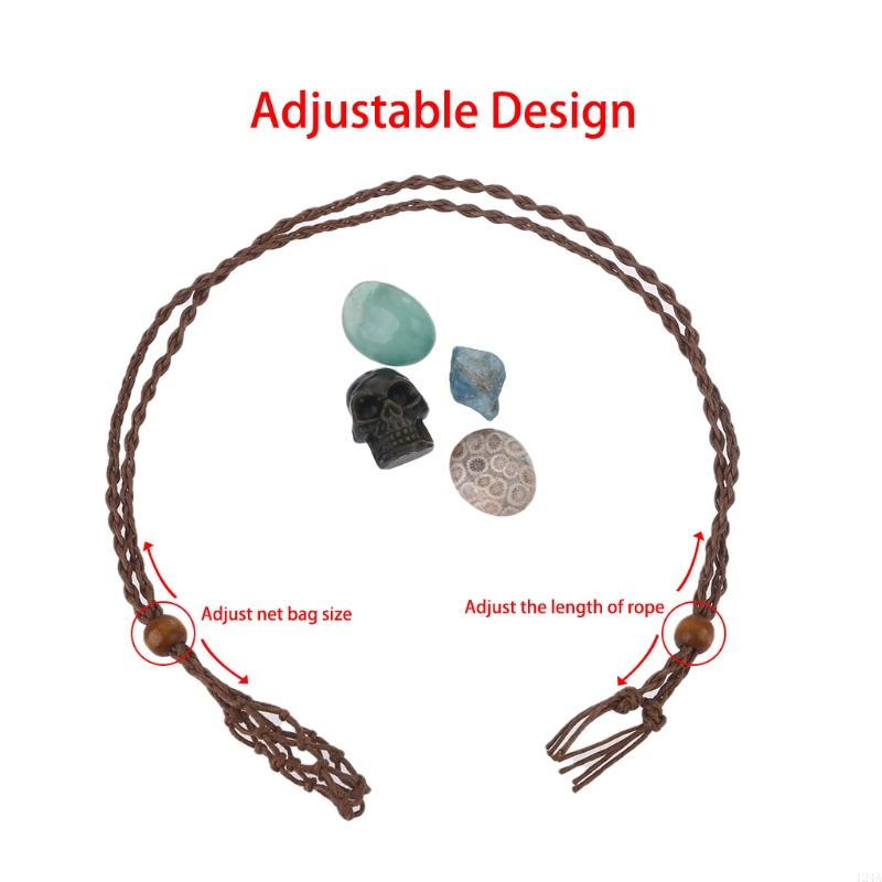 Necklace Cord Empty Stone Holder Replacement Necklace Rope with Adjustable Length Making Accessories for Stone Necklace
