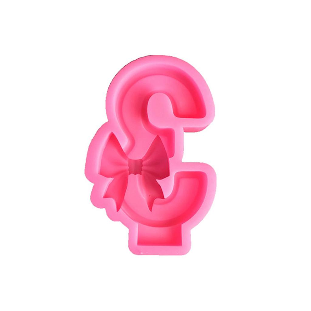 Bowknot Baking Molds Bow Number Silicone Mould Handmade Epoxy Resin Casting Molds DIY Cake Chocolate Decorating Tool