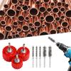 9 Pieces Of Metal External Pipe Grinder Pipe Cleaning Brush Polishing/Rust Removal Tool Home Stainless Steel Cleaning Brush