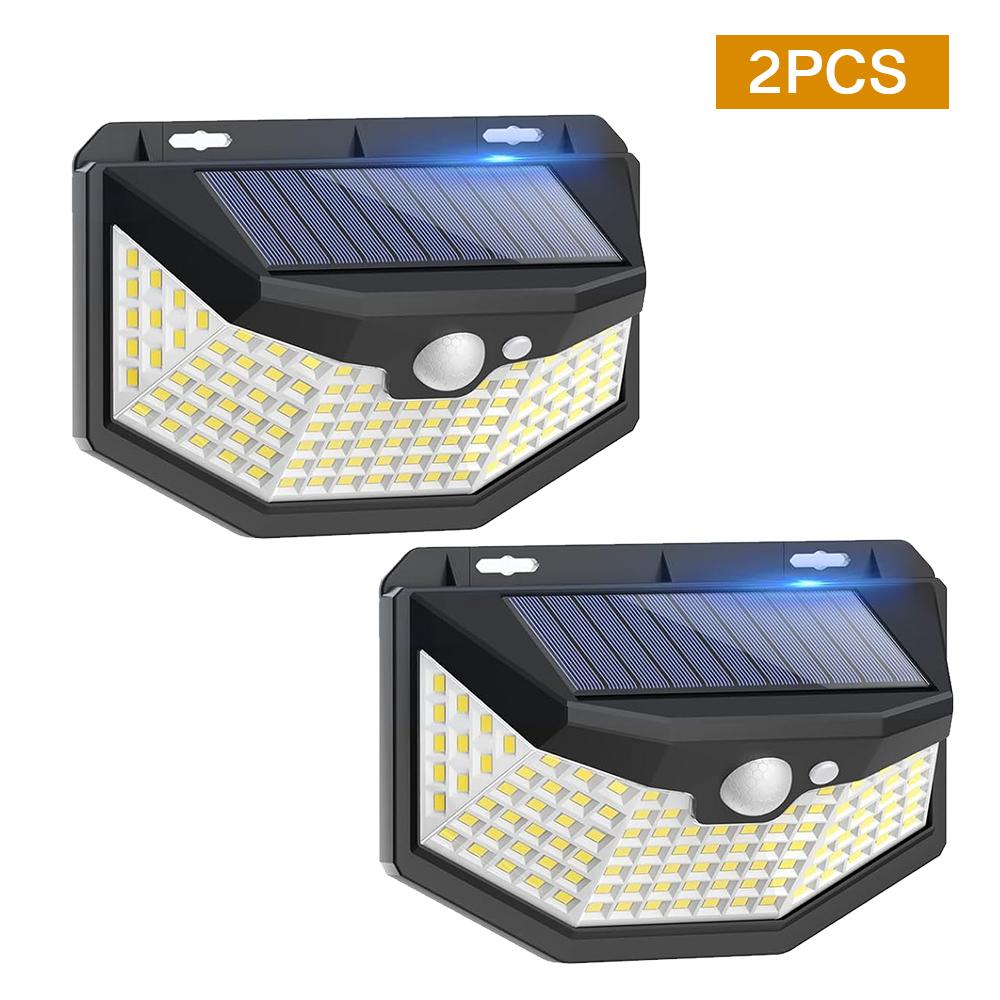 Solar Outdoor Lights 248/176/158 LED With Motion Sensor 3 Modes IP65 Waterproof Security Wall Lights For Front Door Garage Yard