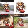 Christmas Deer Car Pendant With Acrylic Material And Cartoon Style For Festive Vehicle Decor