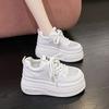 Thick-soled Heightening Little White Shoes, New Summer Mesh Breathable Women's Shoes, Lightweight and Versatile Casual Muffin Dad Shoes