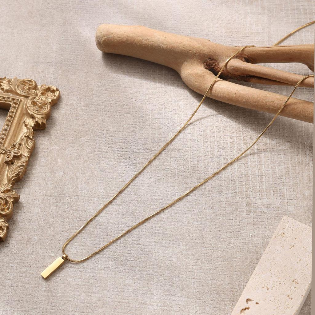 Men's Luxurious Snake Bone Chain Pendant Necklace - Celebrity Style Dog Tag Clavicle Sweater Chain