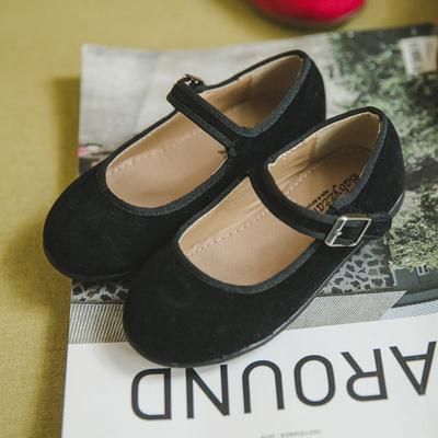 [Babyzzam] Girls' Shasha Flat Shoes, Black [Y091-10000]