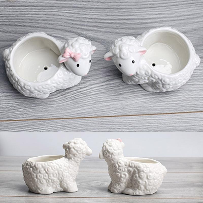 Artistic Animal Molded Earthenware Flower Container Exemplary For Succulents Small Bushes Desktop Decoration And Storage Planner