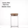 65mm Straight-Mouth Glass Tube Bottle for Tea Storage, Antiques, or Buddhist Beads Display with Lid