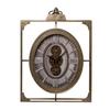 Wm.Widdop Square Wall Clock With Moving Gears & Metal Frame - 54cm X 80cm