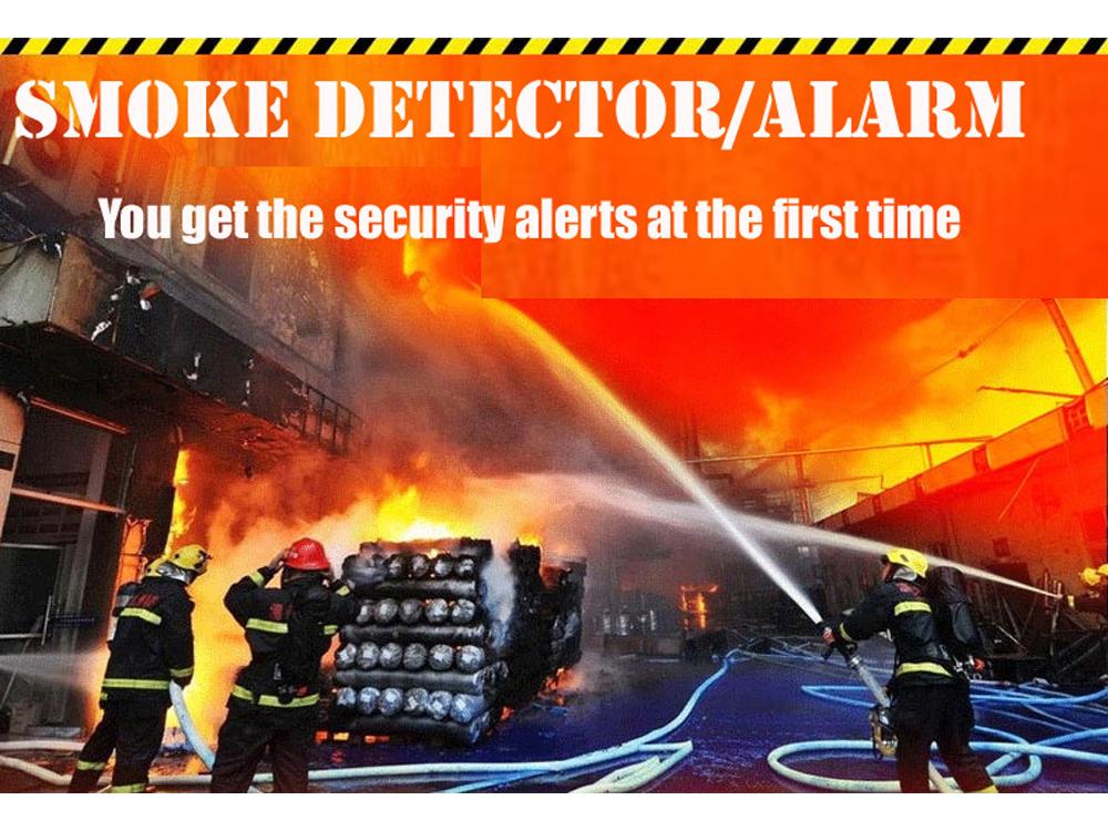 9V Wireless Smoke Detector for Home or Commercial Use