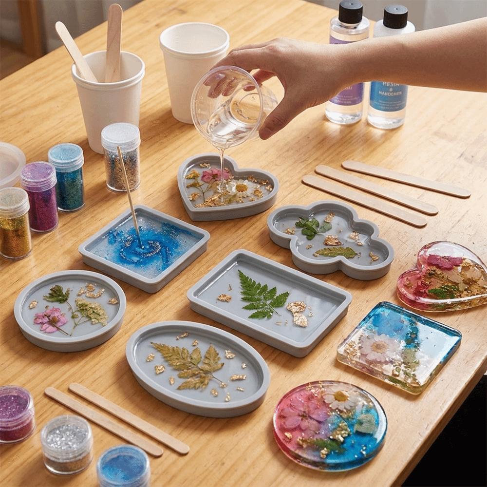 Multi-purpose Coaster Silicone Mold Flexible Cup Mat Mold Easy To Clean Plaster Mold Gift Making