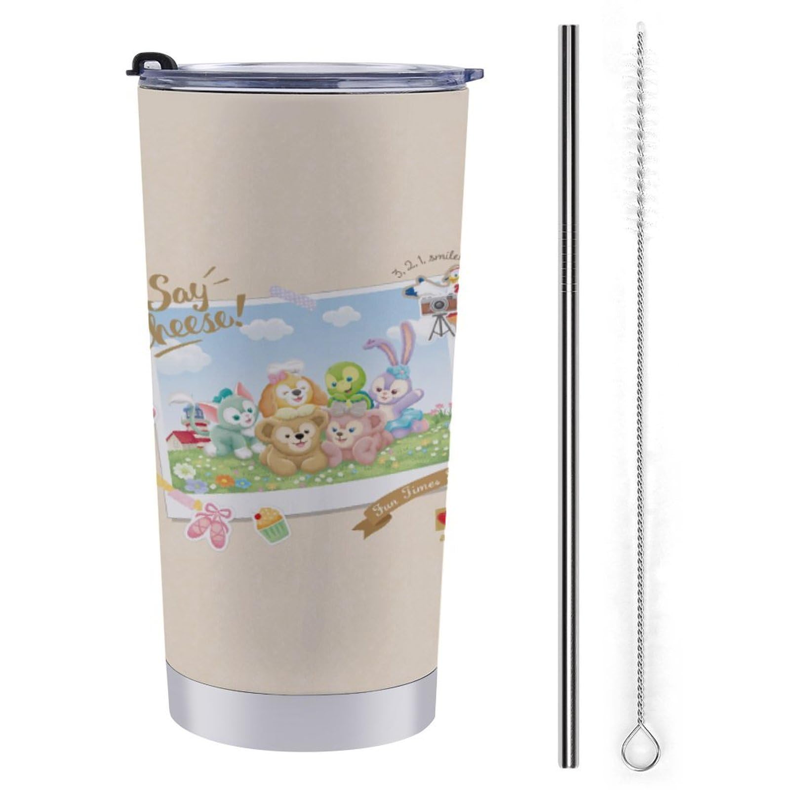 

Duffy and Friends Coffee Convenience Store Direct Stainless with Cute Character 600ml Tumbler, Mug, Cup, Cup, Insulated, Insulated, Drinking, Steel,