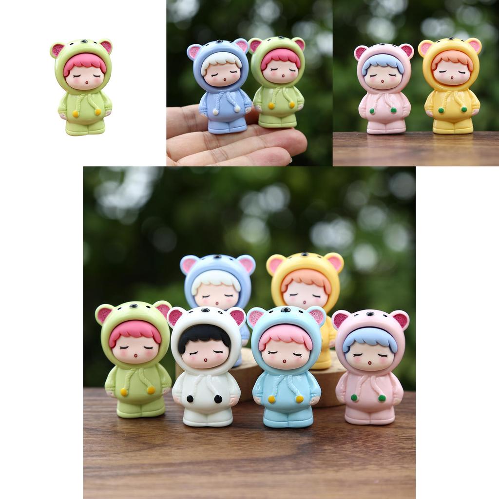 Creative Cartoon Girl Sweater Doll With Resin Material For Kids And Bedroom Decor