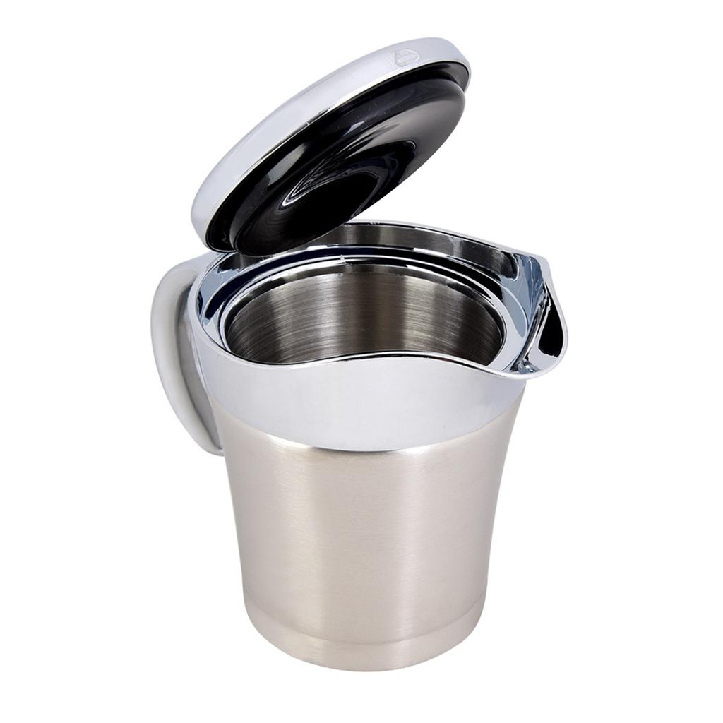 304 Stainless Steel Thermal Insulated Double Wall Sauce Gravy Boat Pot Serving Jug(S,450ml)