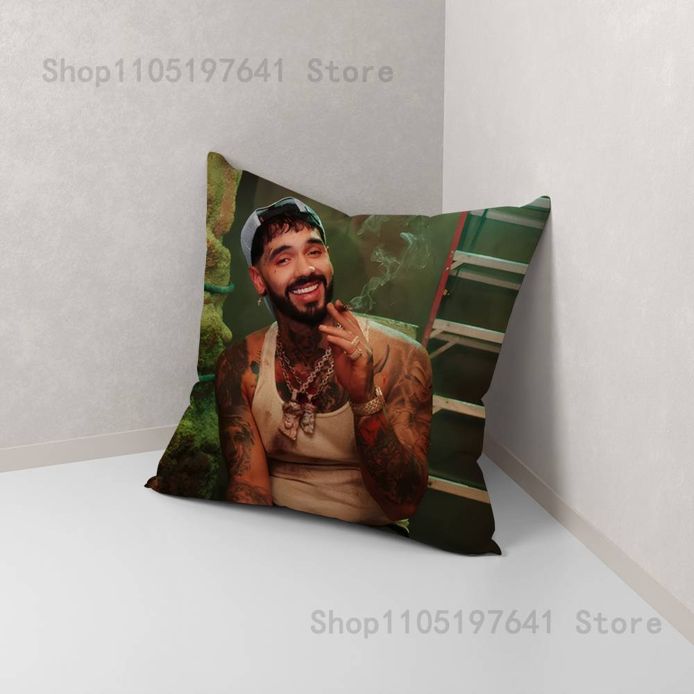 A-Anuel AA Rapper Pillow Case For Sofa Decor Car Office Room Printing Cushion Cover Decorations and Protector