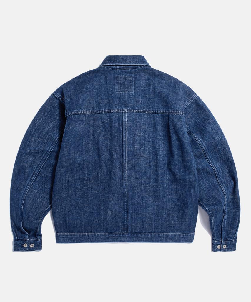 Espionage (Jpn Fabric)Type 1 Kaihara Denim Trucker Jacket Mid Indigo