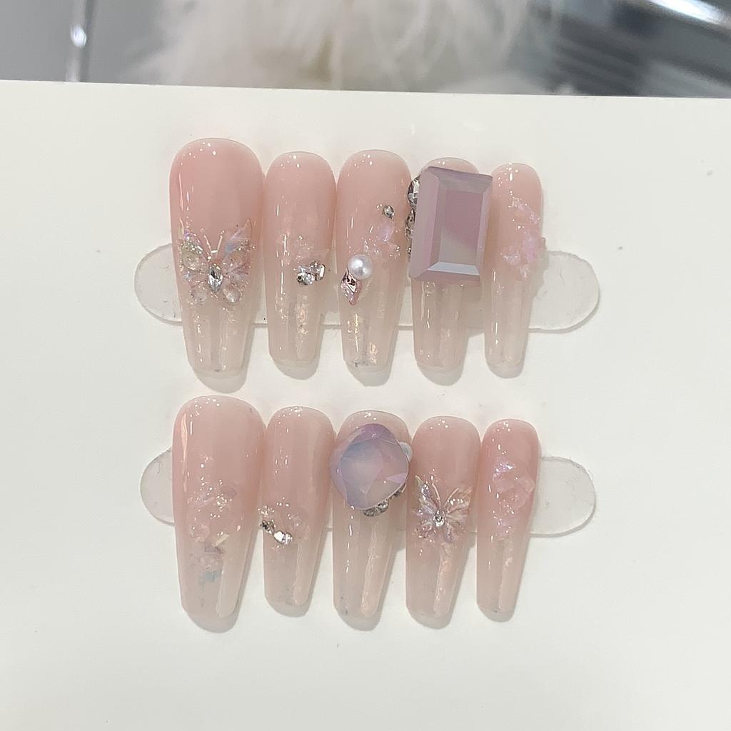 Pure Girly Three-dimensional Relief Butterfly Gravel Dream