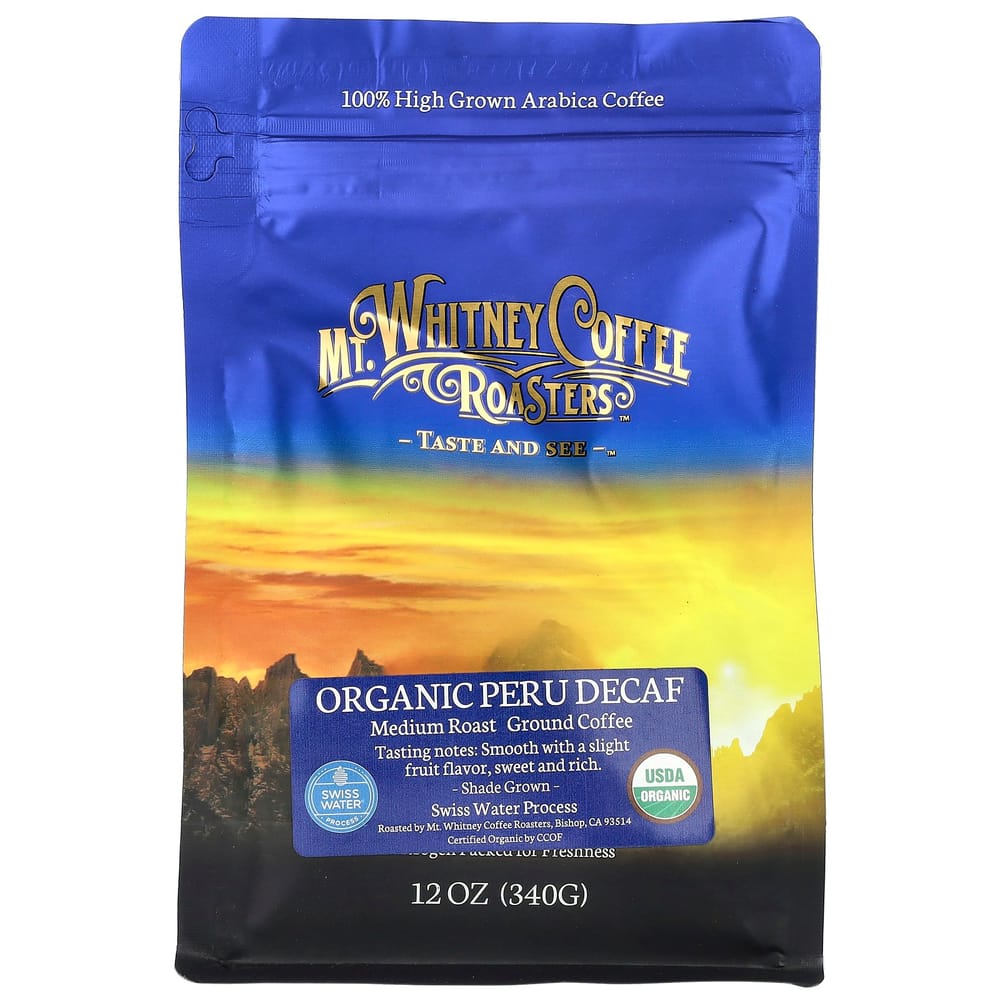 Mountain Whitney Coffee Roasters Peru Decaf Ground Coffee, Medium Roast, 340g (12oz) 340g - 1 ea