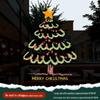 Christmas Santa Claus Window Cling Sticker - Mall Decor Scene, Static Glass Sticker for Door and Window